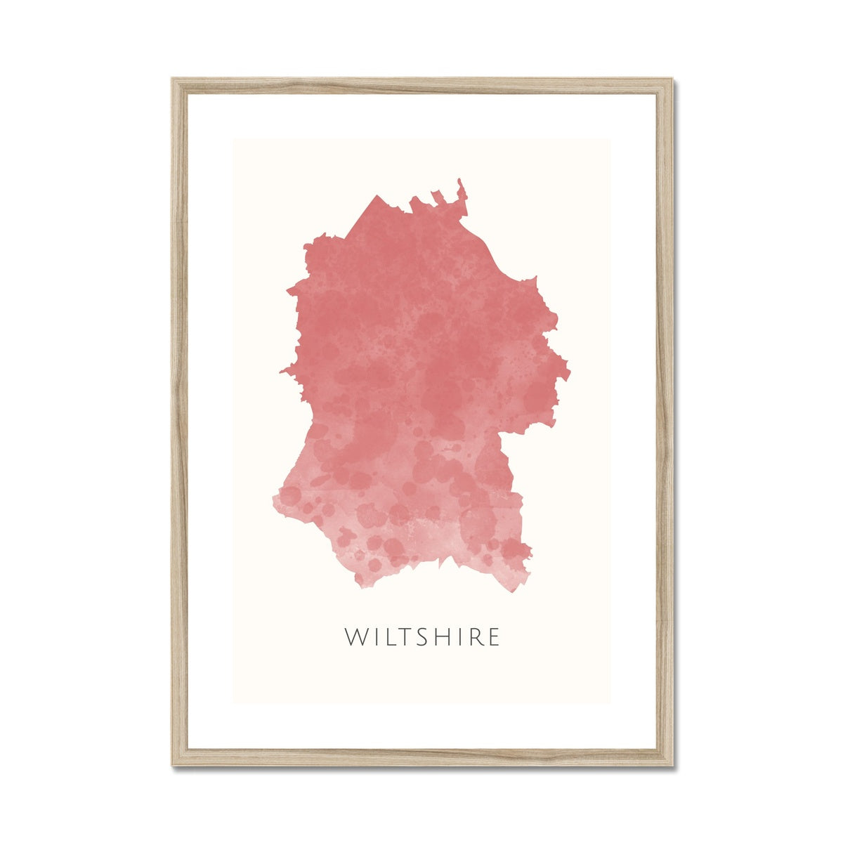 Wiltshire - Framed & Mounted Map