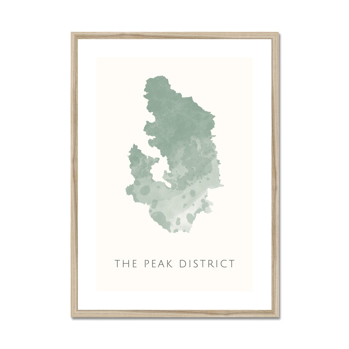 The Peak District - Framed & Mounted Map