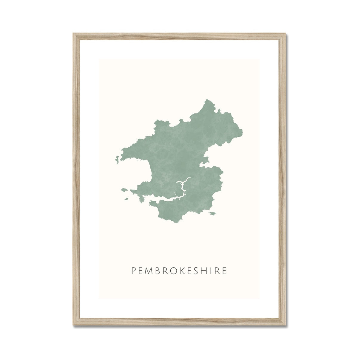 Pembrokeshire - Framed & Mounted Map