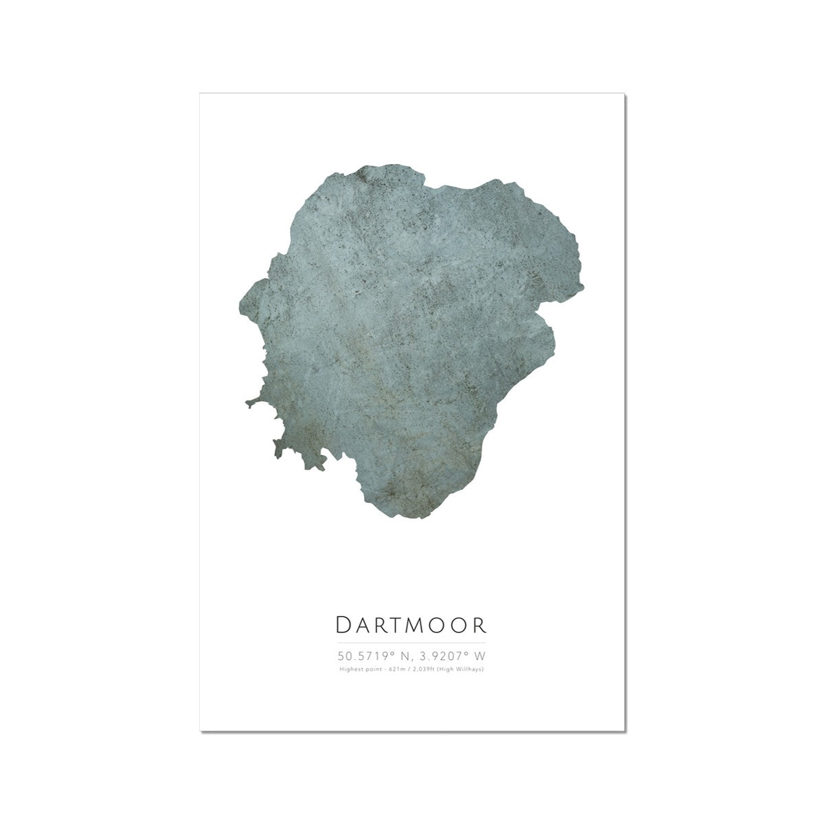 Map of Dartmoor - Fine Art Print