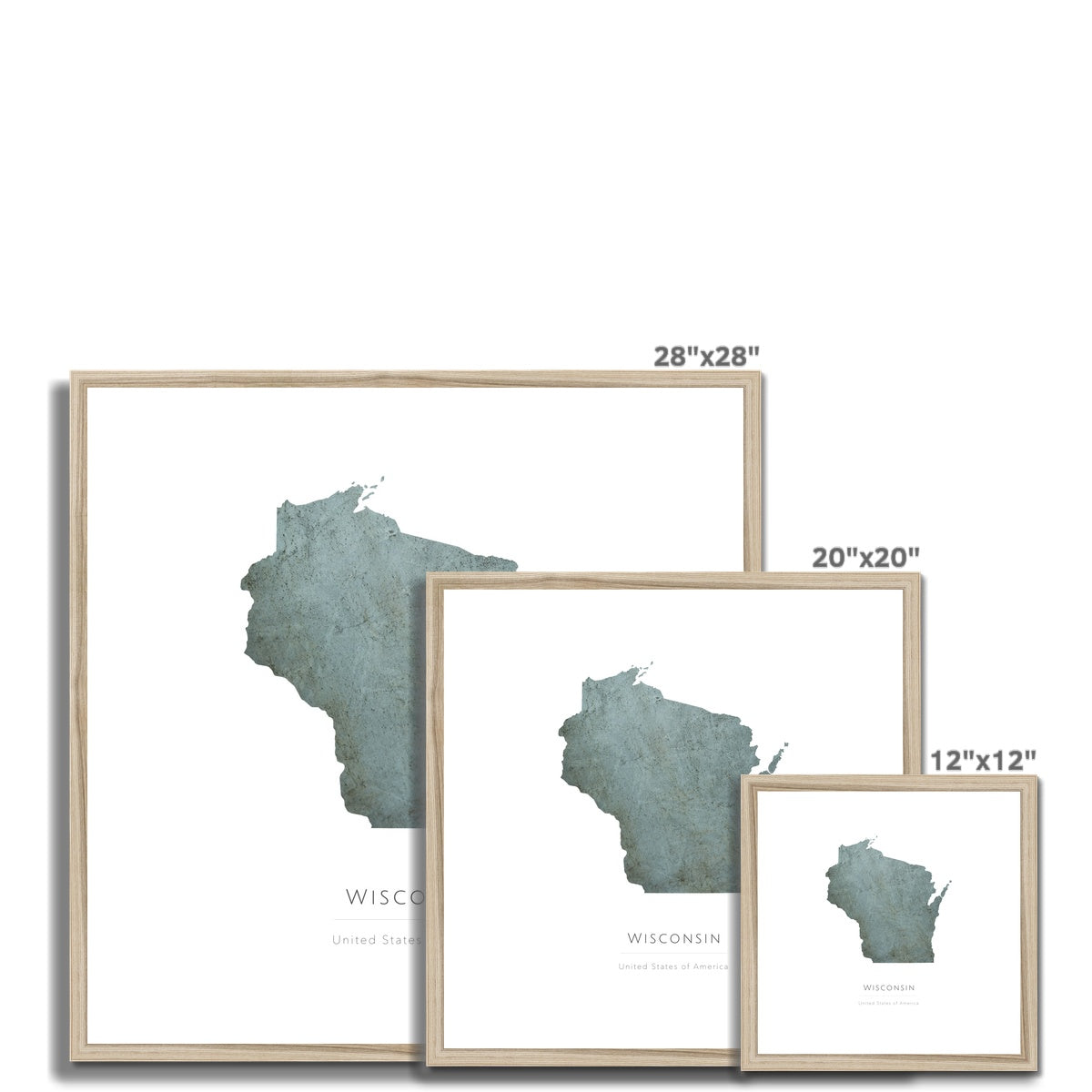 Wisconsin - Framed & Mounted Map