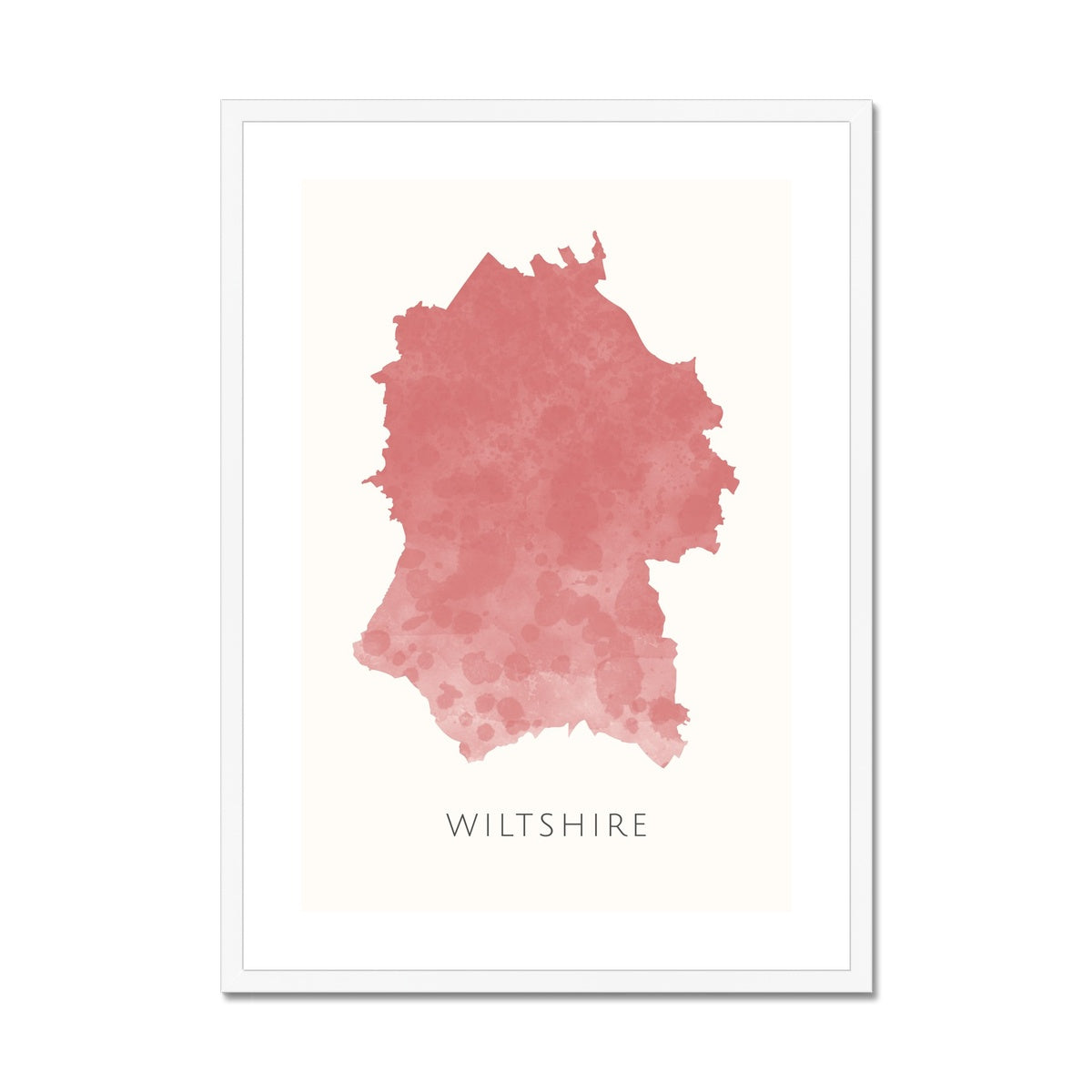 Wiltshire - Framed & Mounted Map
