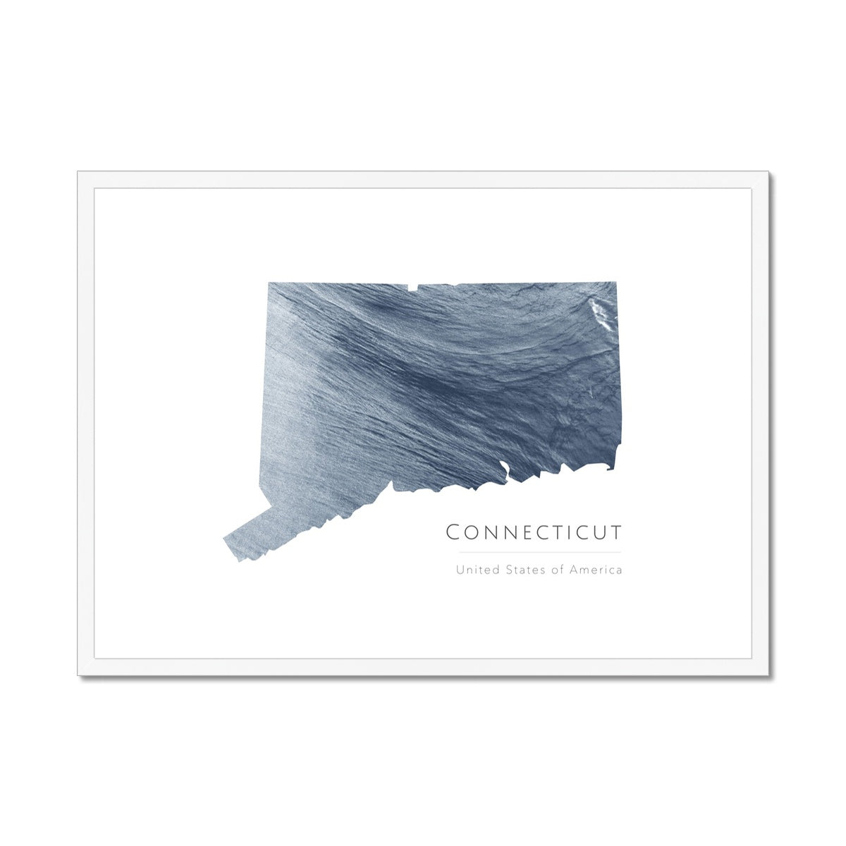 Connecticut - Framed & Mounted Map