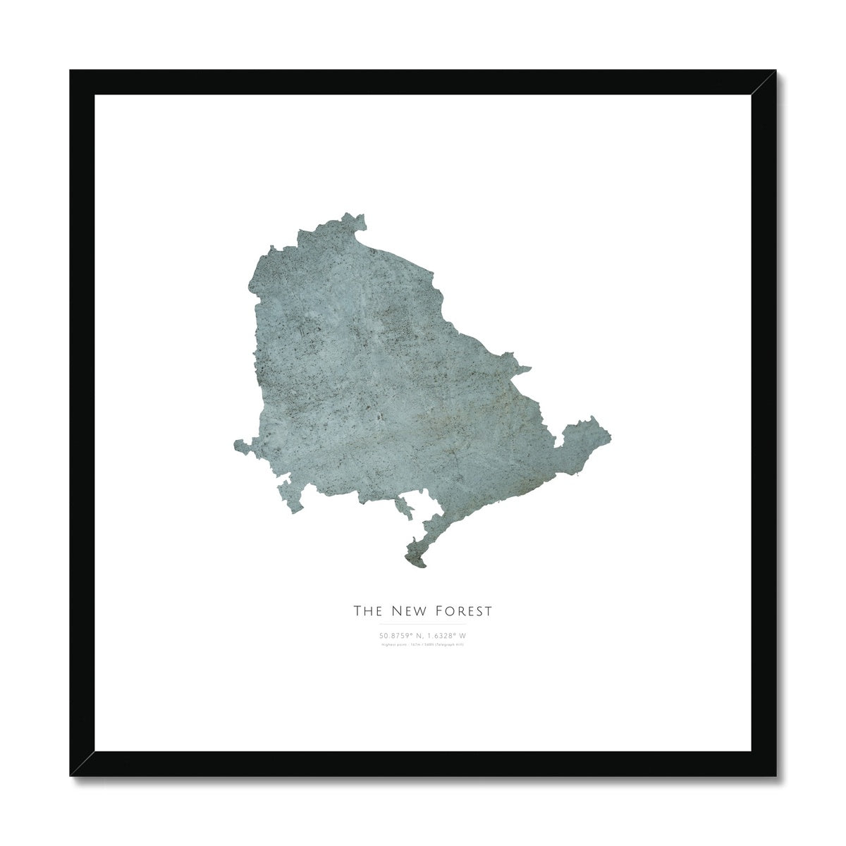 The New Forest - Framed & Mounted Map