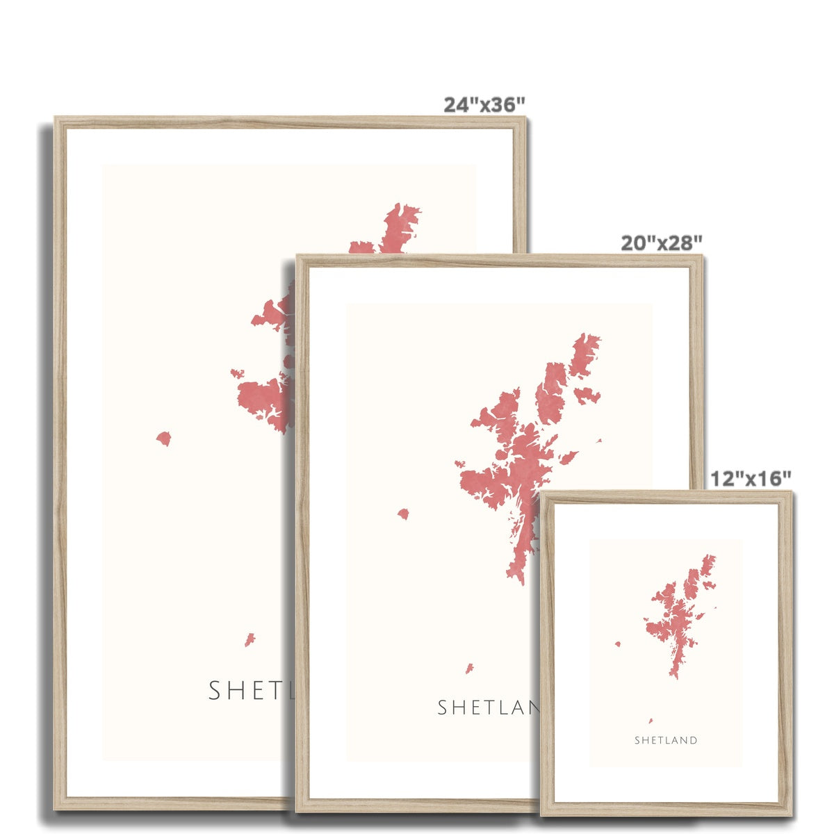 Shetland - Framed & Mounted Map