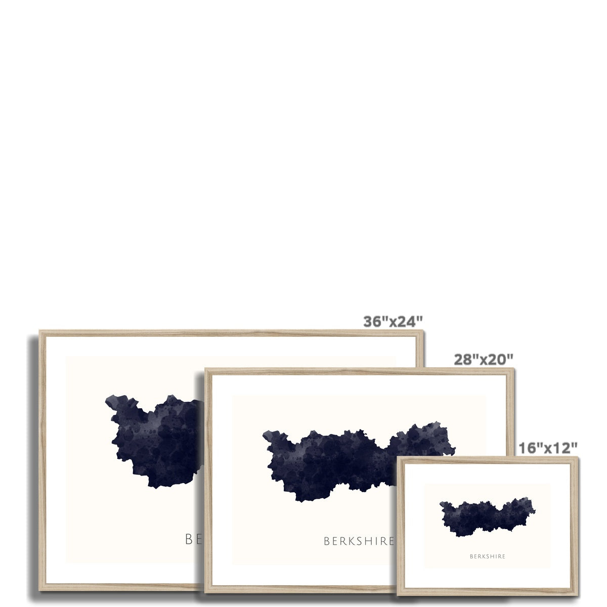 Berkshire - Framed & Mounted Map