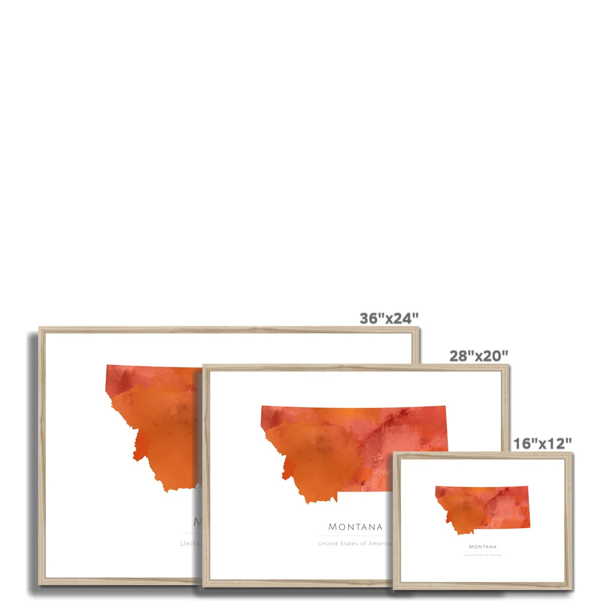 Montana - Framed & Mounted Map
