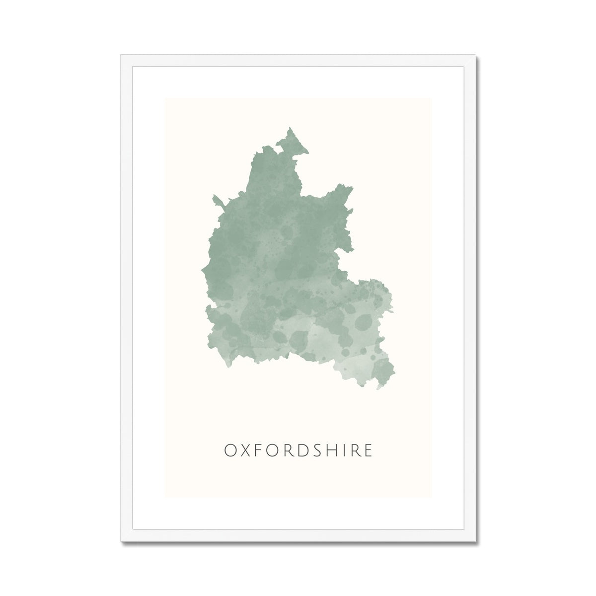 Oxfordshire - Framed & Mounted Map