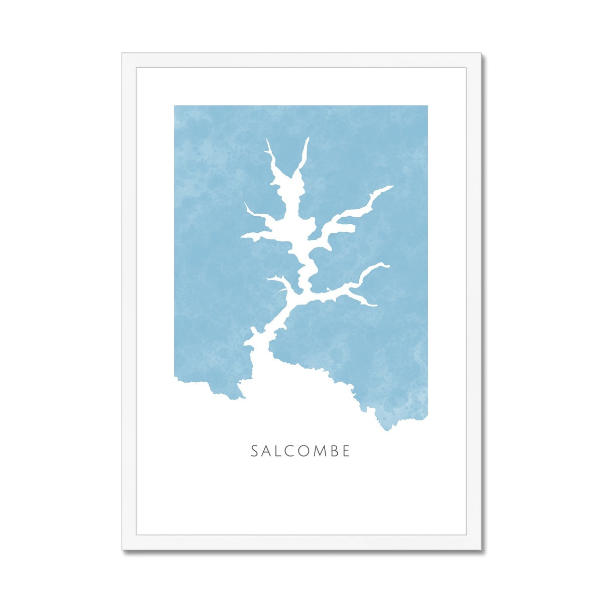 Salcombe - Framed & Mounted Map