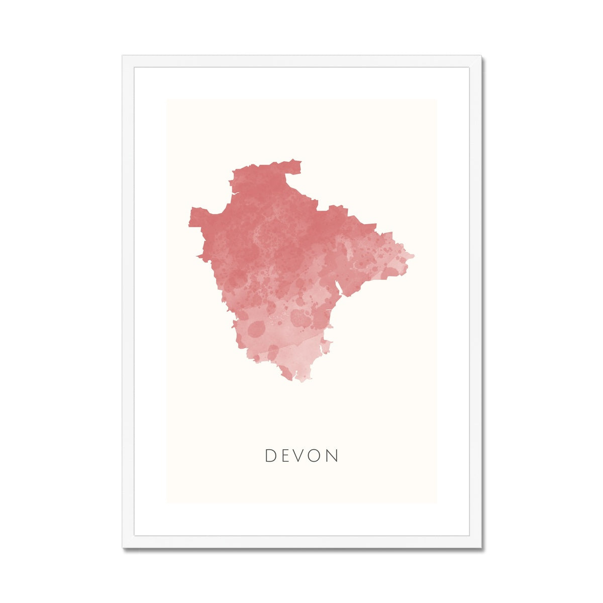 Devon - Framed & Mounted Map