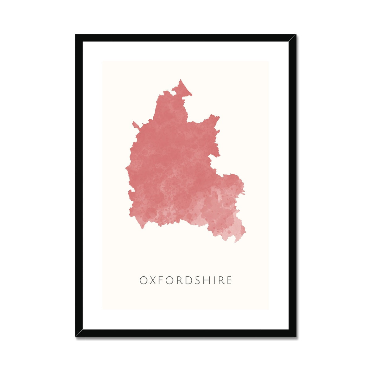 Oxfordshire - Framed & Mounted Map
