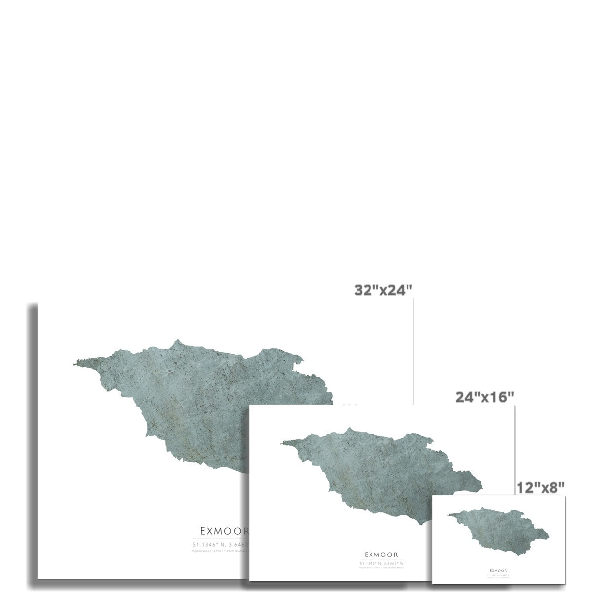 Map of Exmoor - Fine Art Print