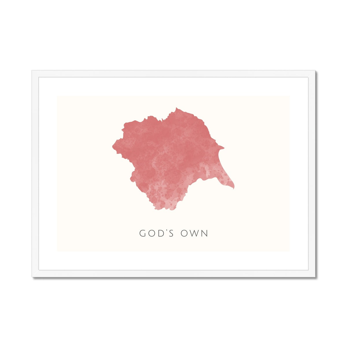 Yorkshire - Framed & Mounted Map