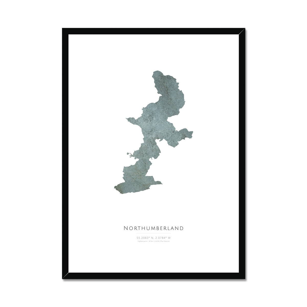 Northumberland - Framed & Mounted Map