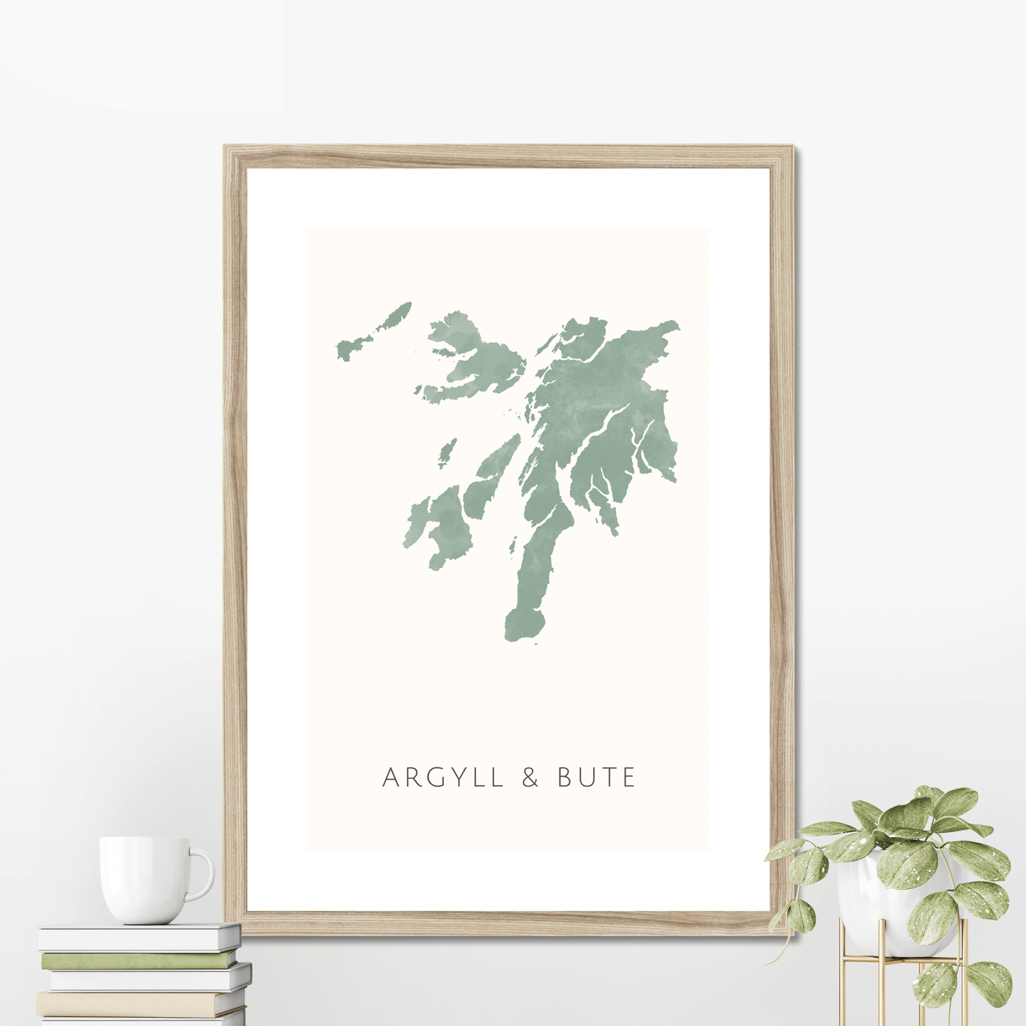 Argyll and Bute - Framed & Mounted Map