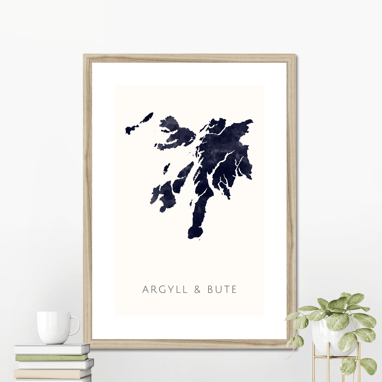 Argyll and Bute - Framed & Mounted Map
