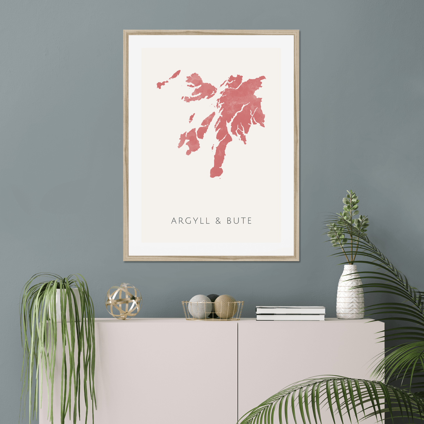 Argyll and Bute - Framed & Mounted Map