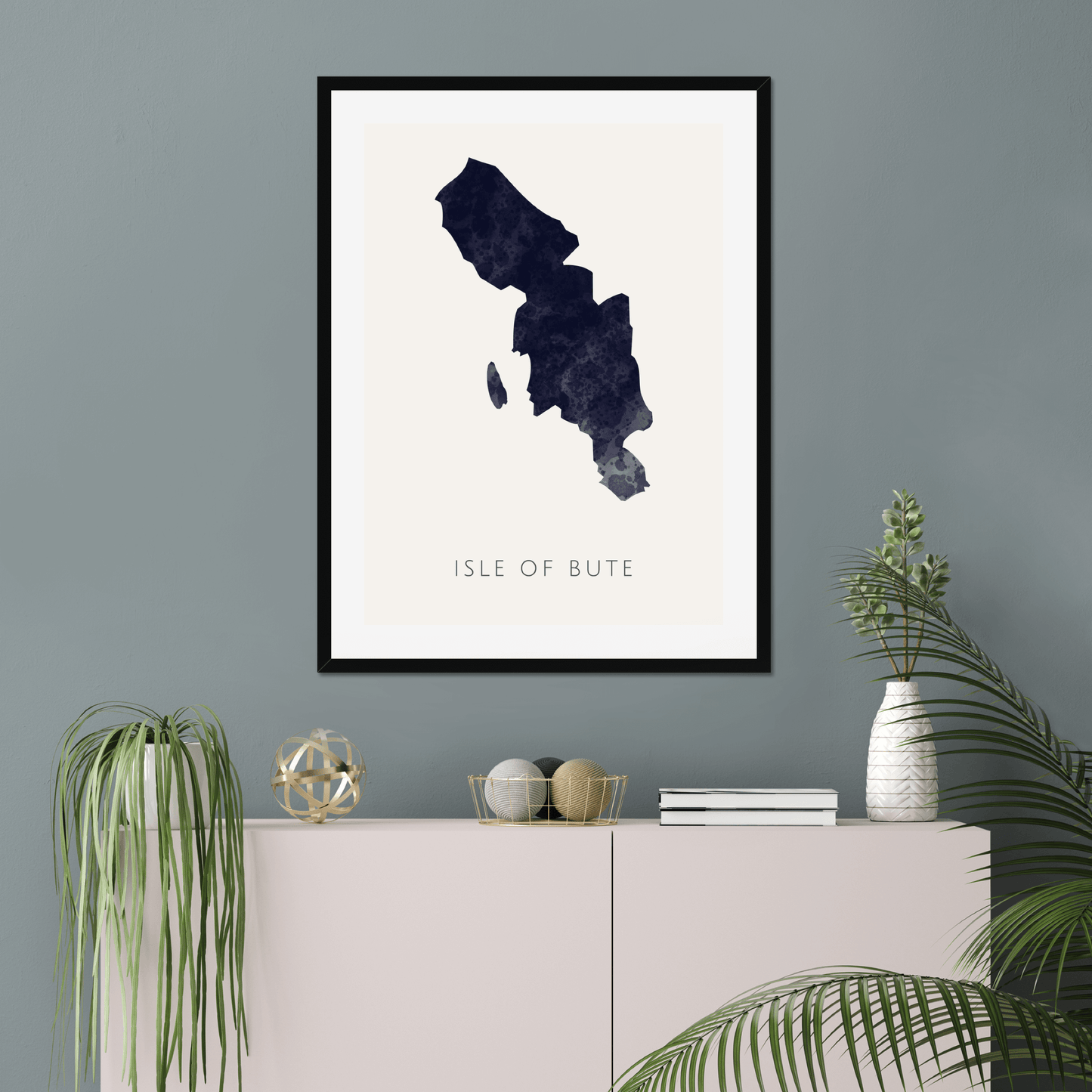 Bute - Framed & Mounted Map