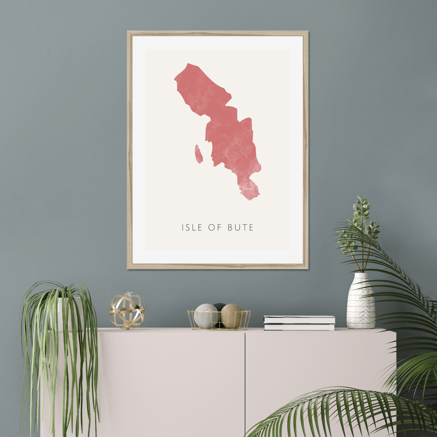Bute - Framed & Mounted Map