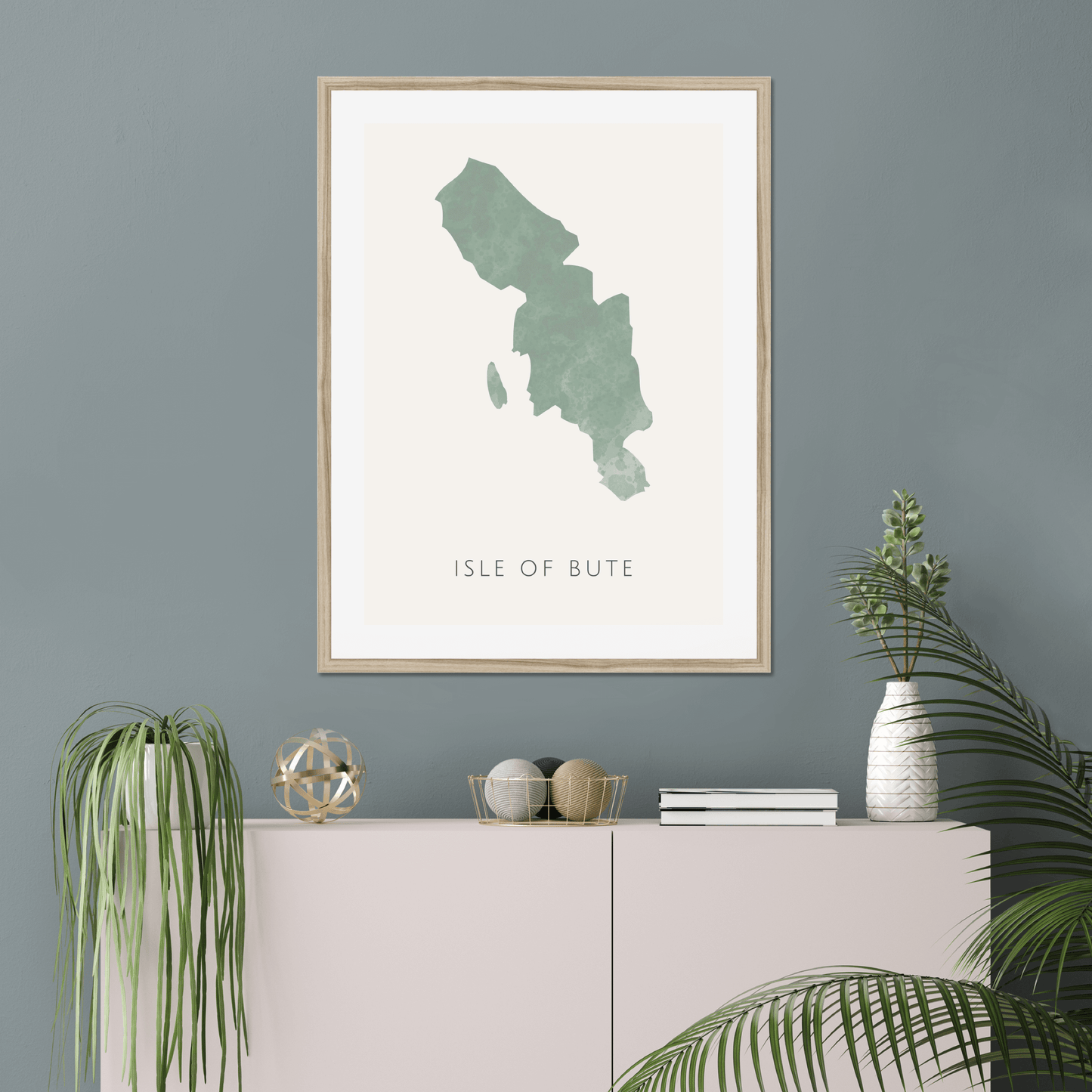 Bute - Framed & Mounted Map