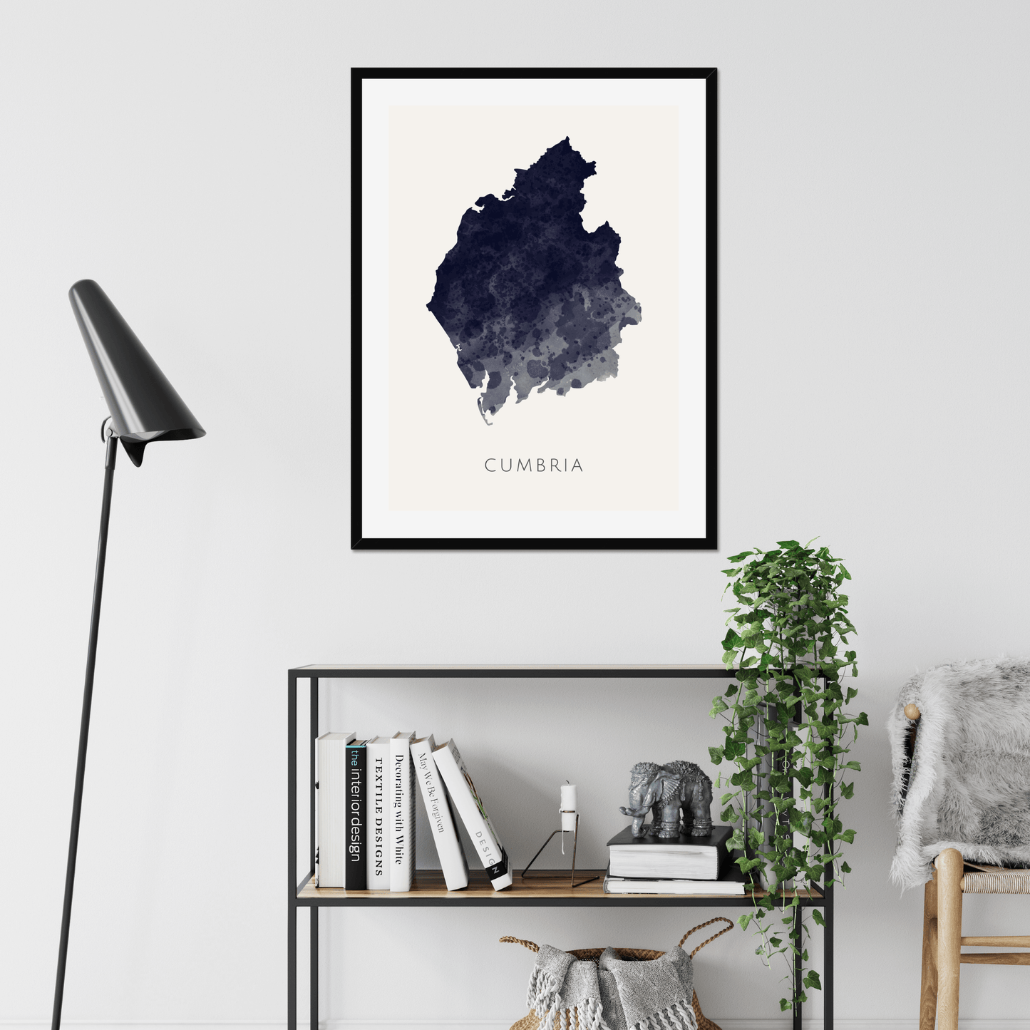 Cumbria - Framed & Mounted Map