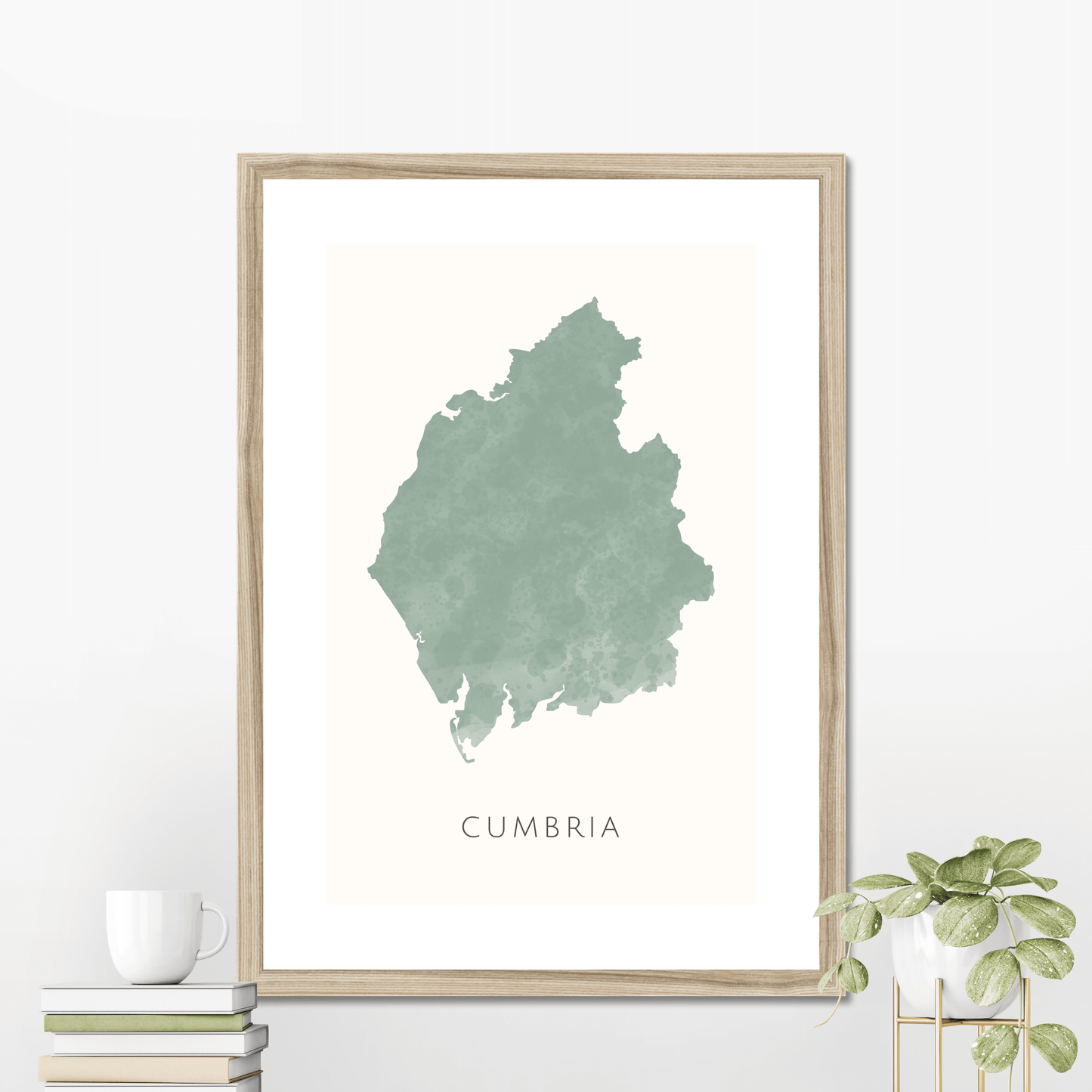 Cumbria - Framed & Mounted Map