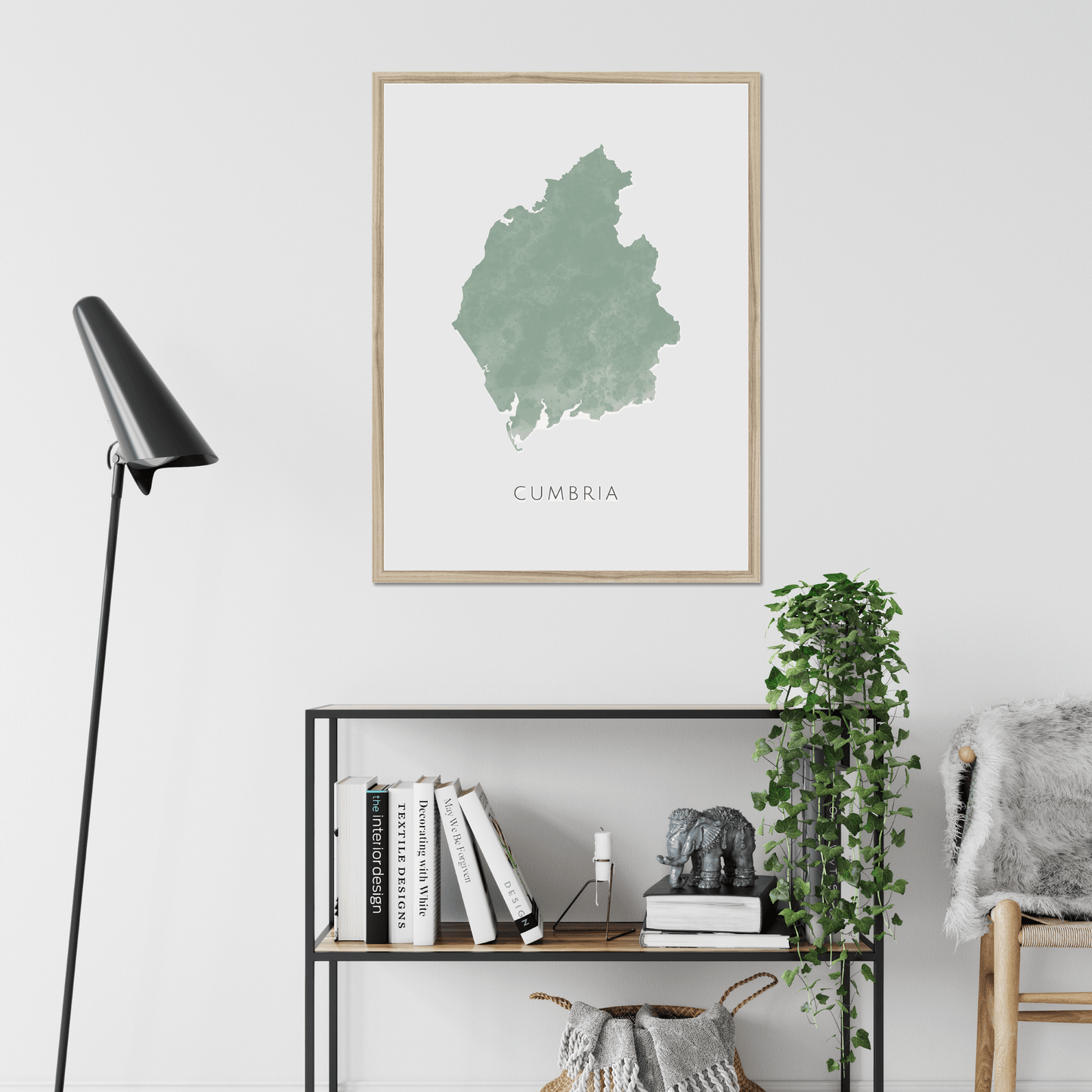 Cumbria - Framed & Mounted Map