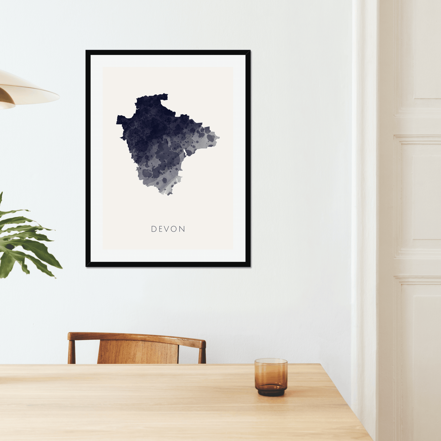 Devon - Framed & Mounted Map