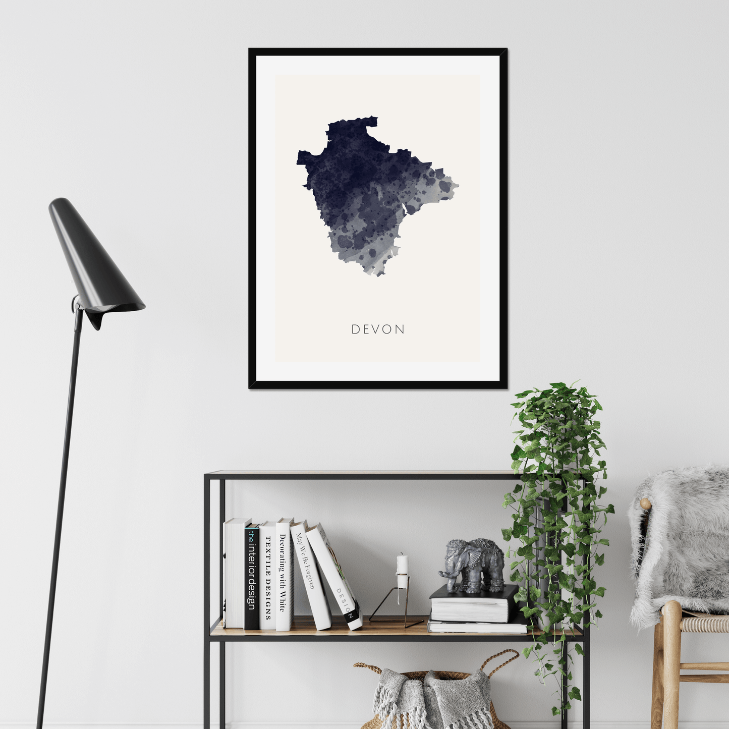 Devon - Framed & Mounted Map