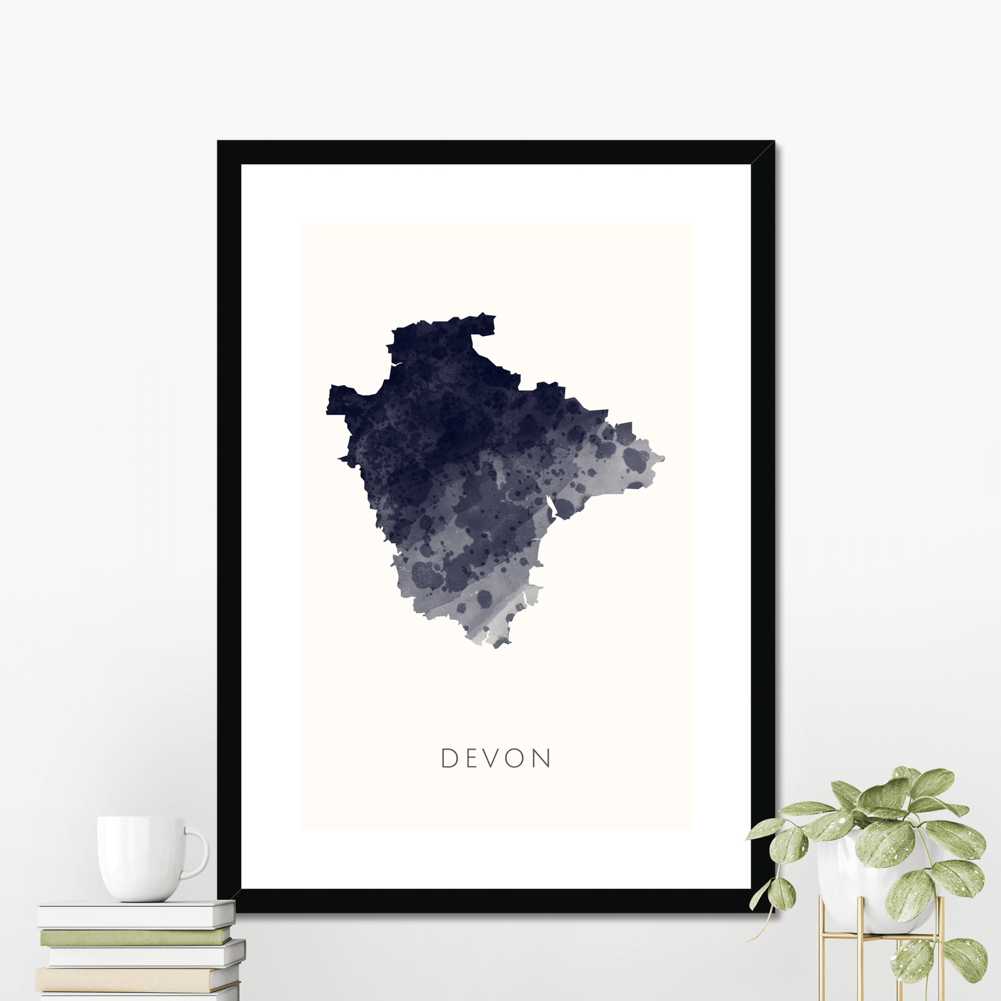 Devon - Framed & Mounted Map