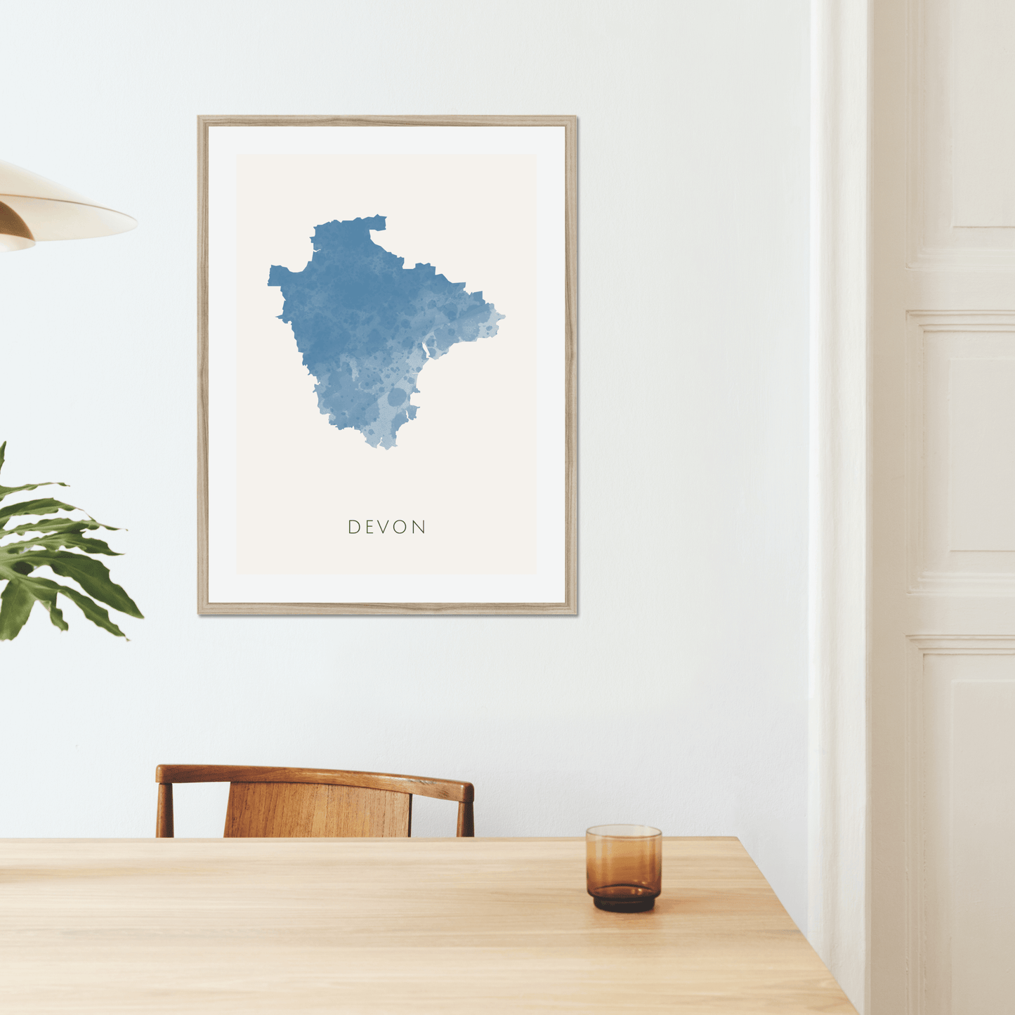 Devon - Framed & Mounted Map