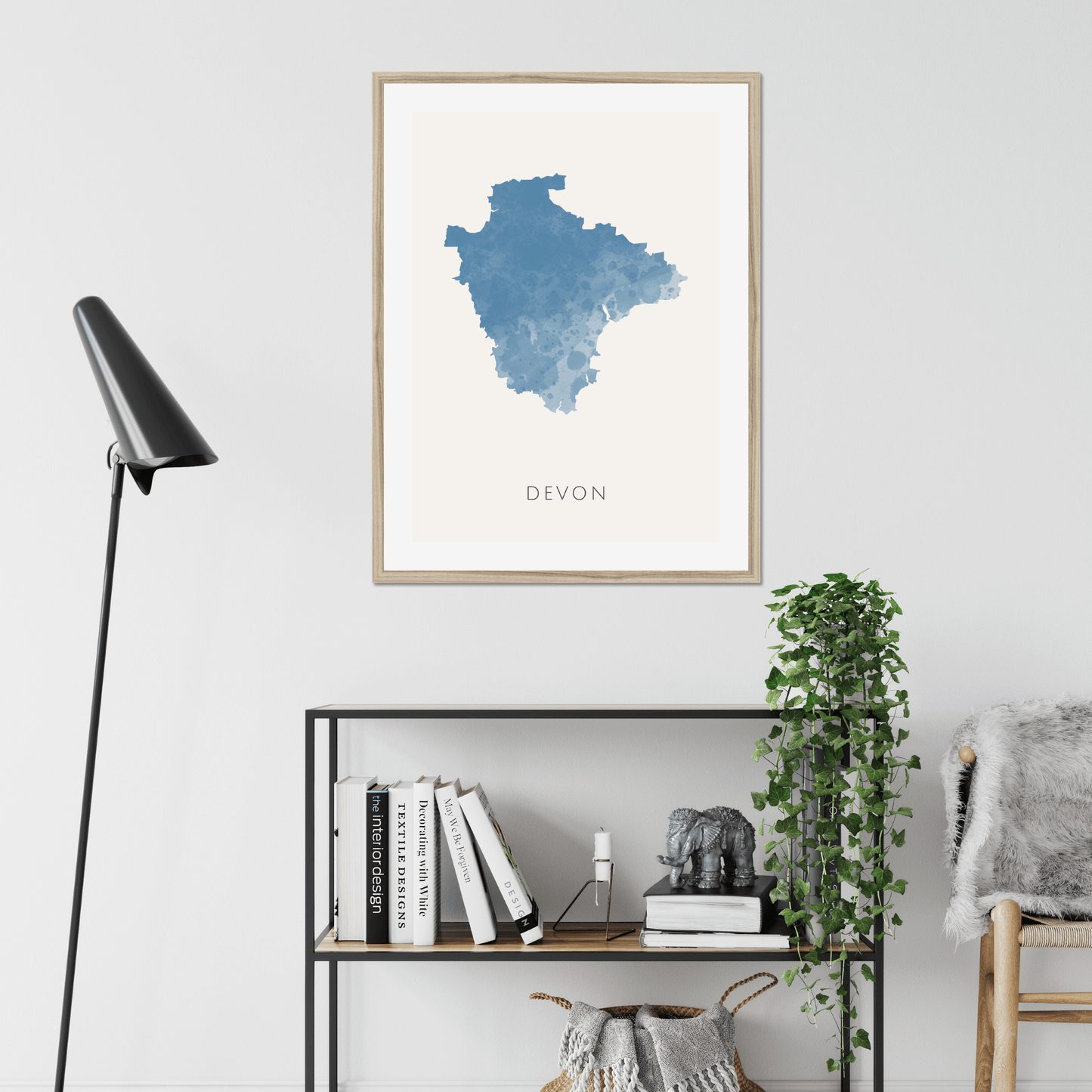 Devon - Framed & Mounted Map