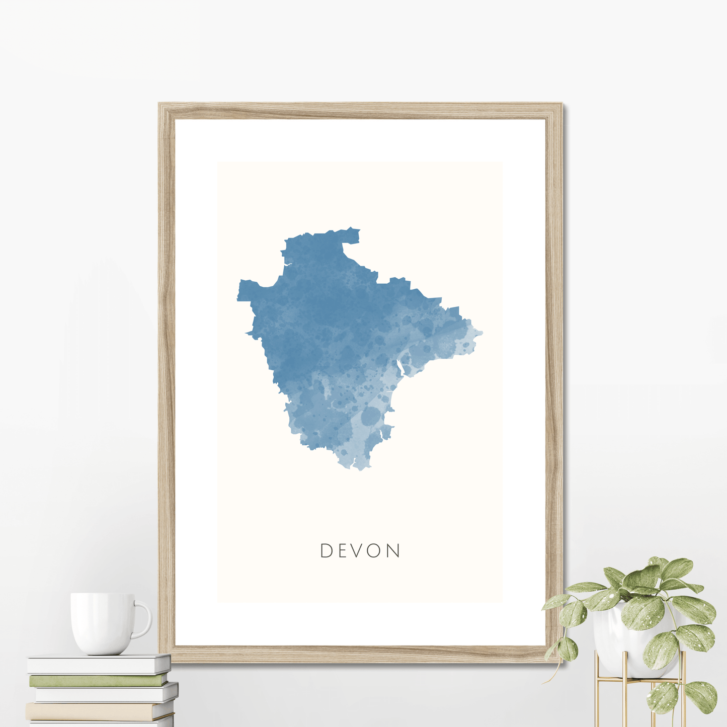 Devon - Framed & Mounted Map