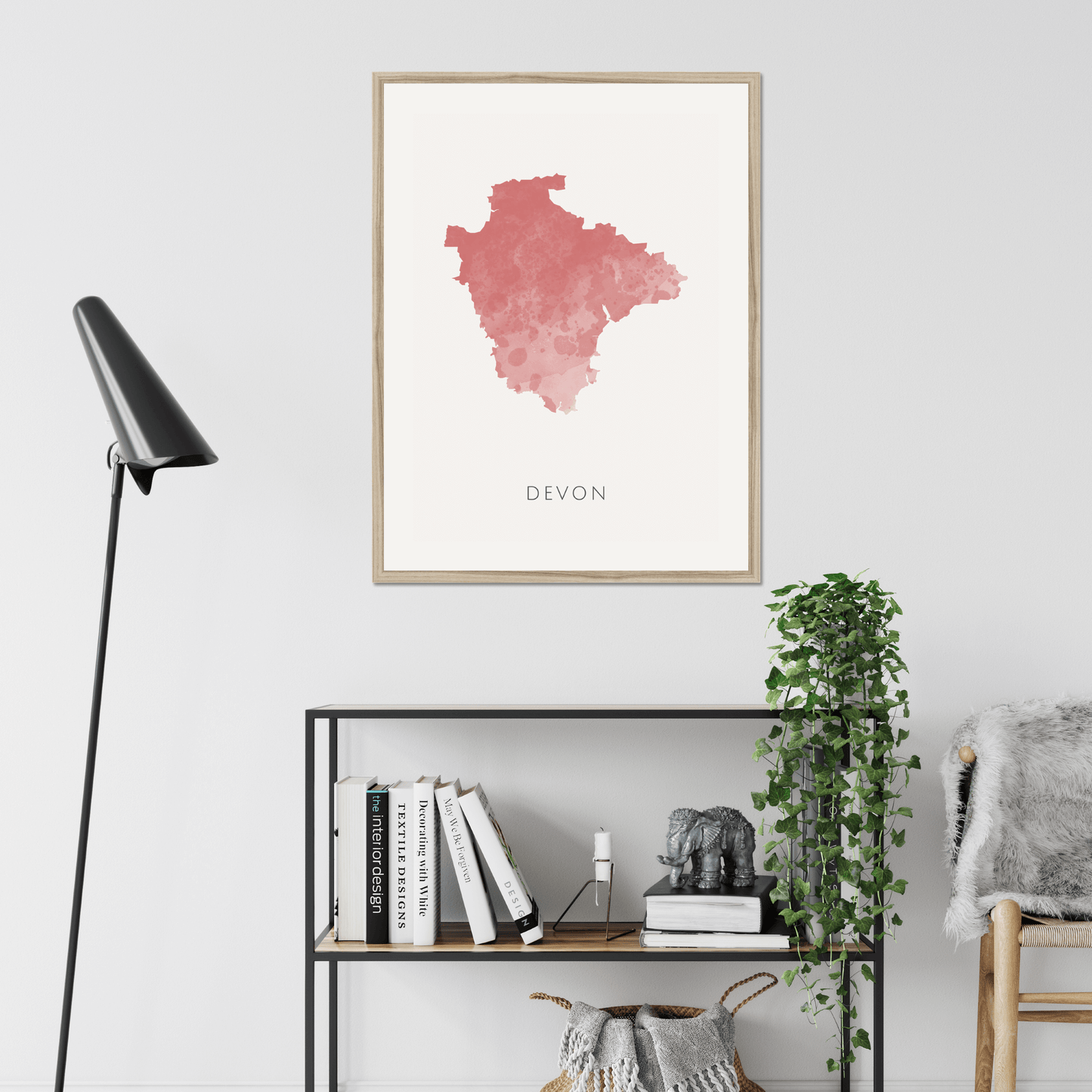 Devon - Framed & Mounted Map