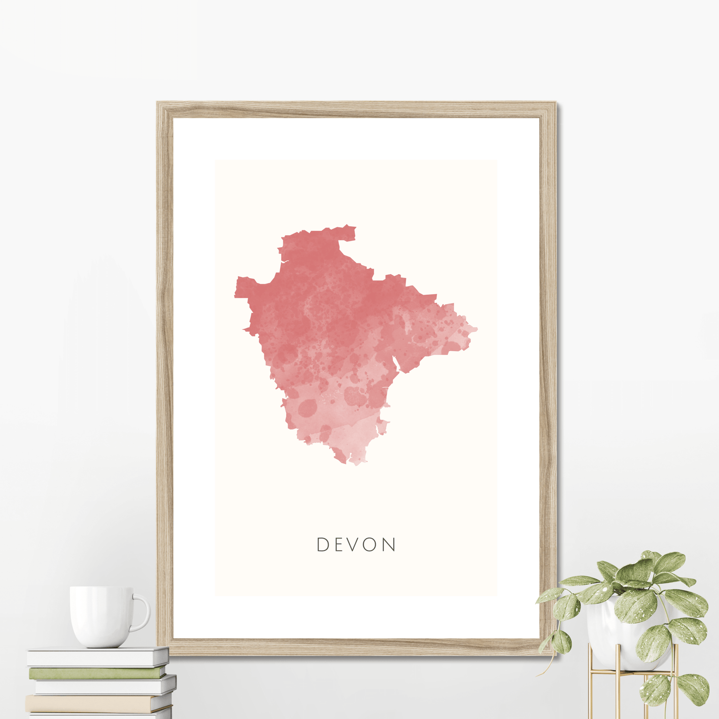 Devon - Framed & Mounted Map