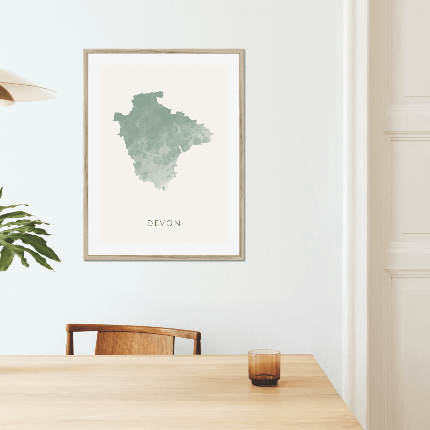 Devon - Framed & Mounted Map