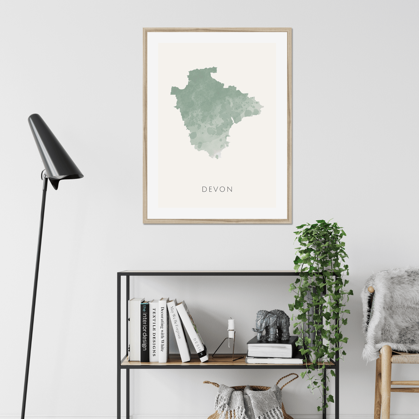 Devon - Framed & Mounted Map