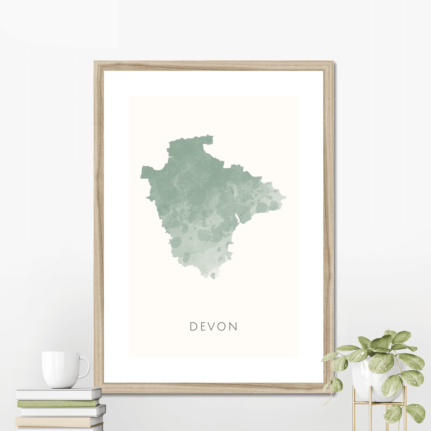 Devon - Framed & Mounted Map