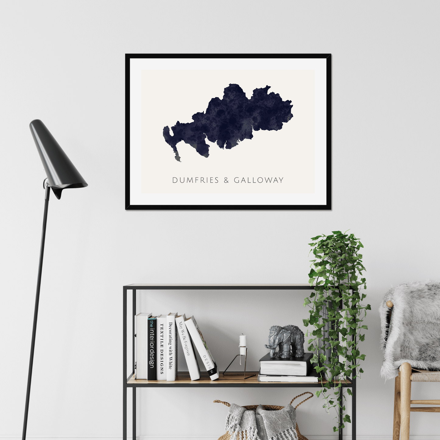 Dumfries & Galloway - Framed & Mounted Map