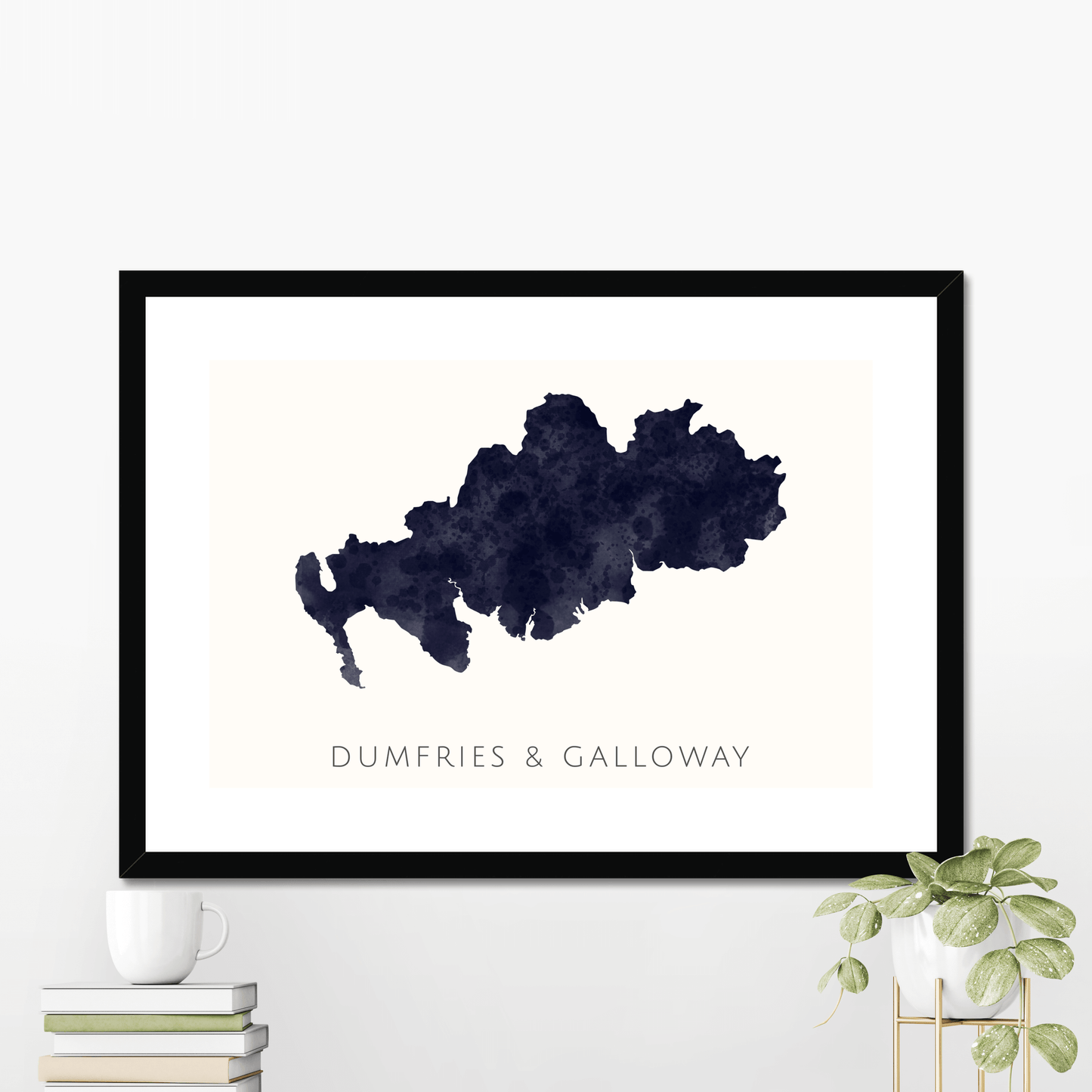 Dumfries & Galloway - Framed & Mounted Map