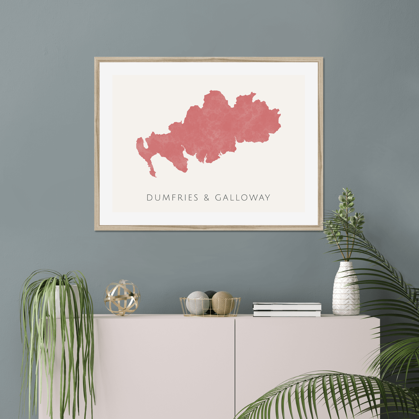 Dumfries & Galloway - Framed & Mounted Map