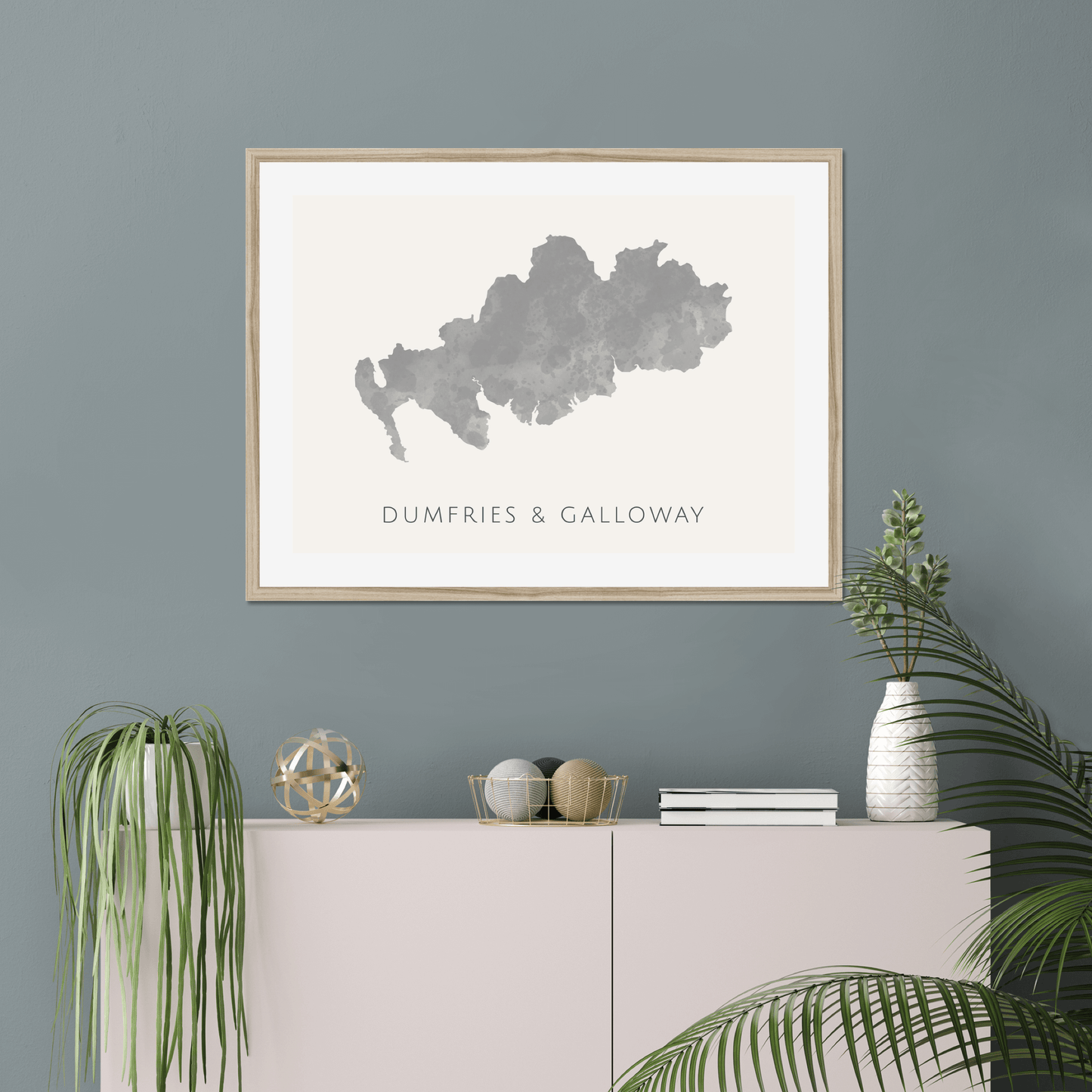 Dumfries & Galloway - Framed & Mounted Map
