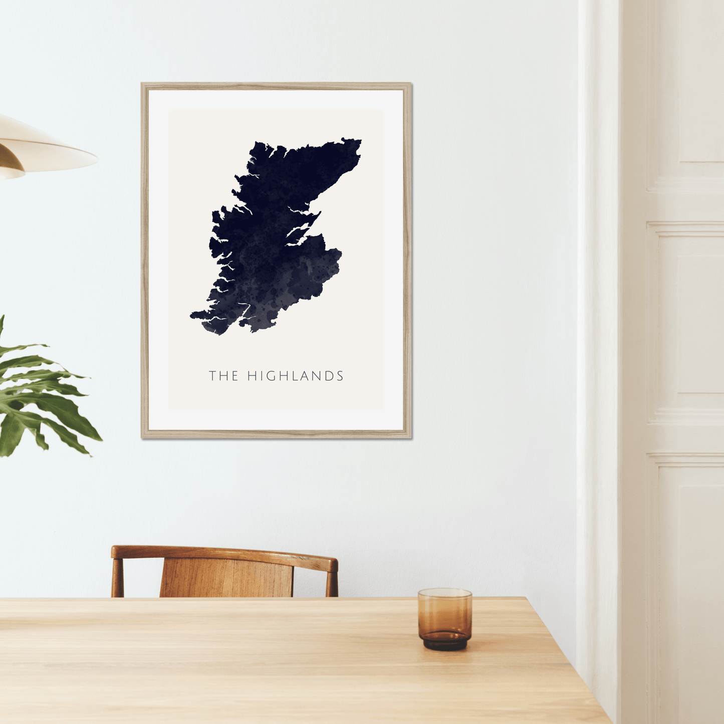 The Highlands - Framed & Mounted Map