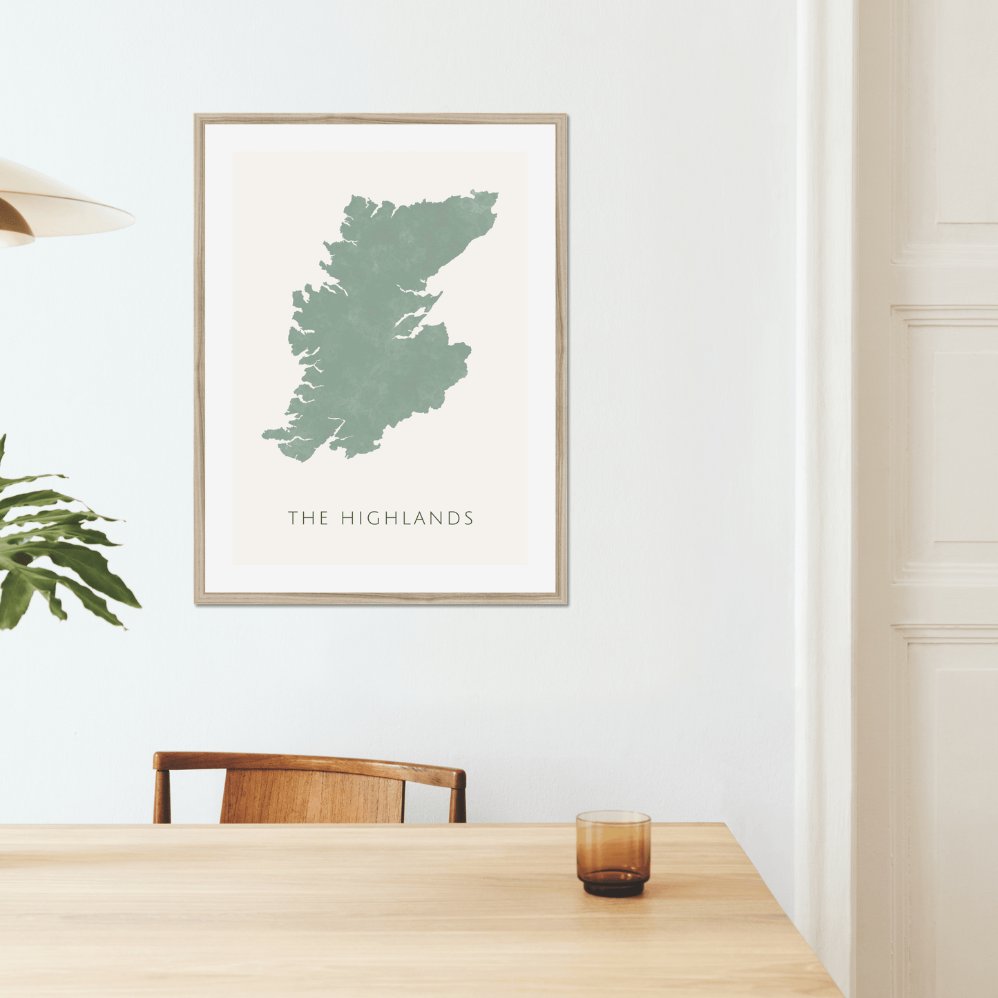 The Highlands - Framed & Mounted Map