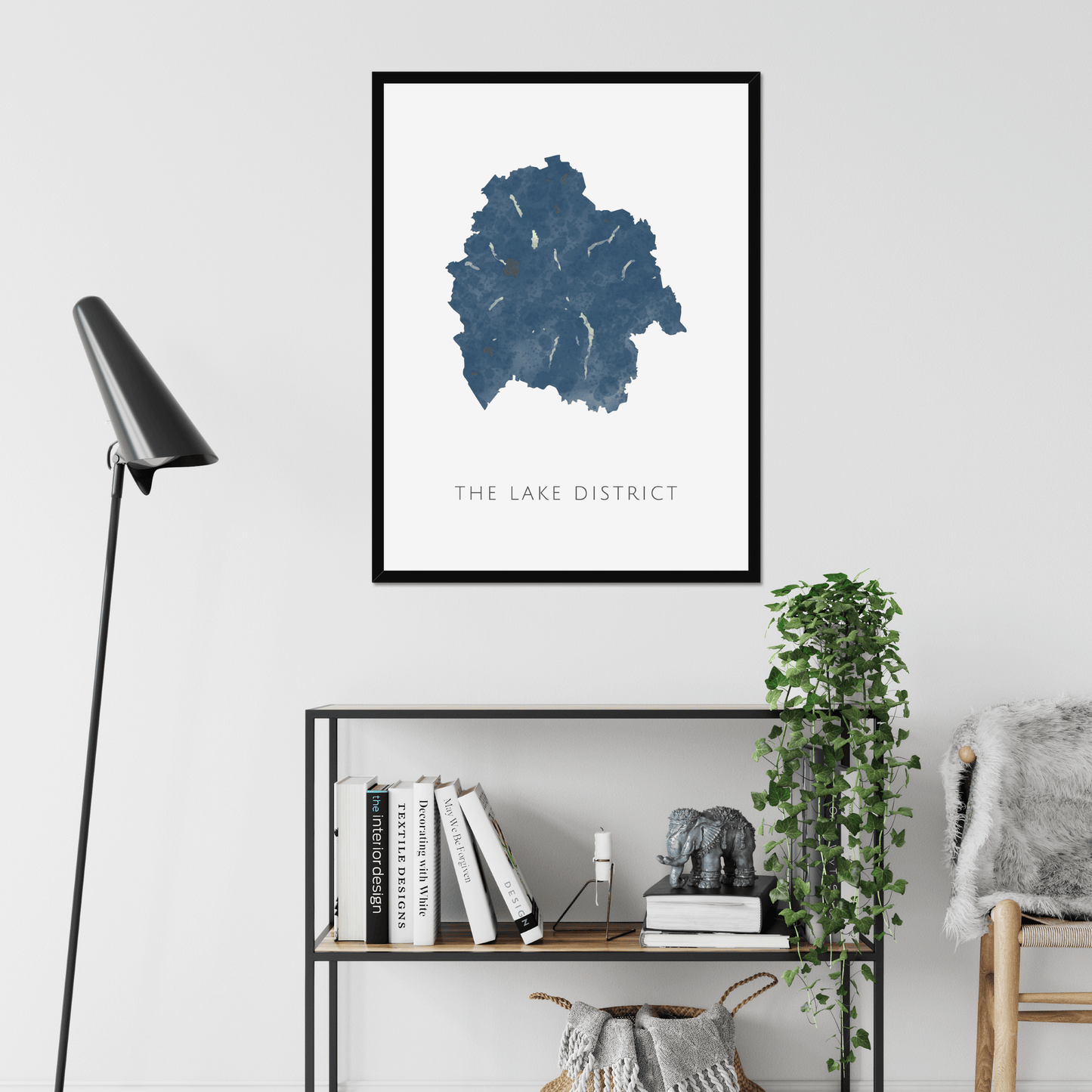 The Lake District - Framed & Mounted Map