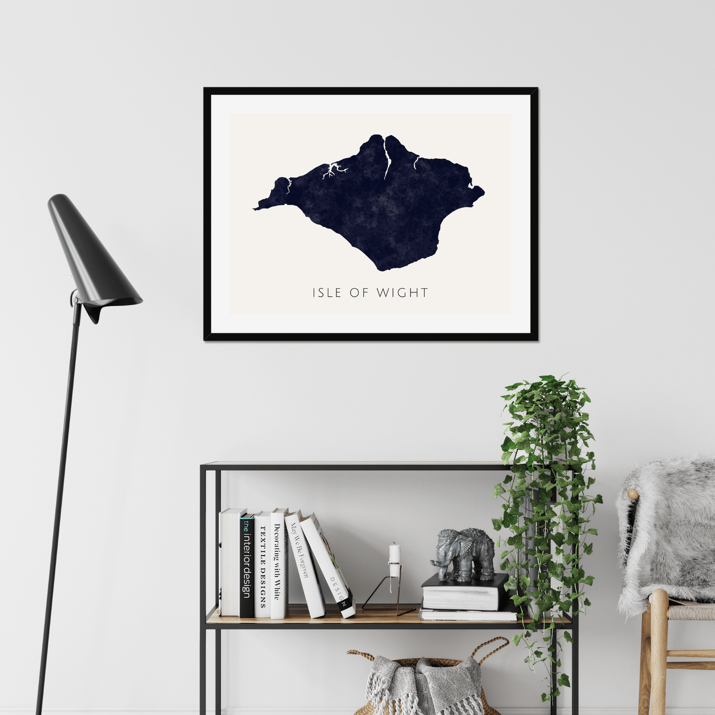 Isle of Wight - Framed & Mounted Map