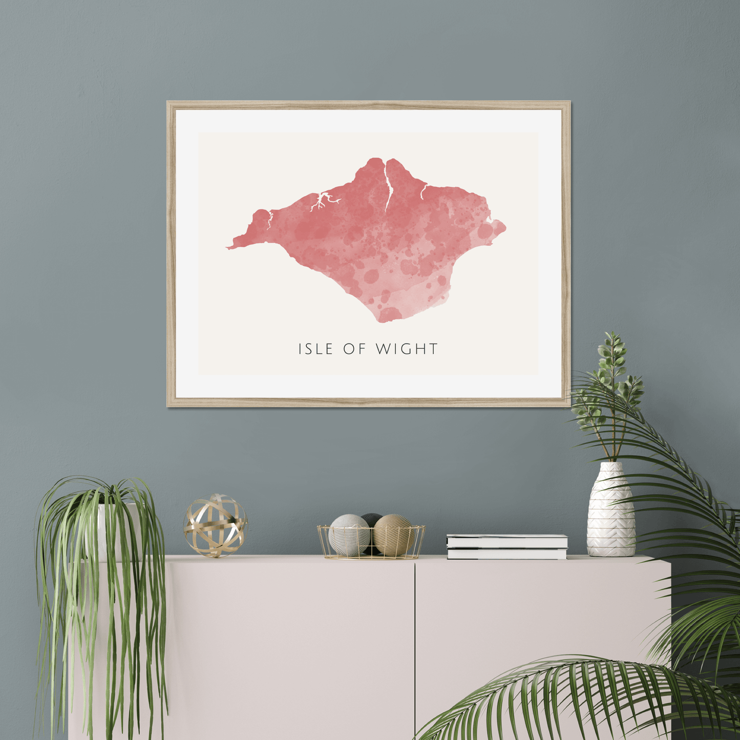 Isle of Wight - Framed & Mounted Map
