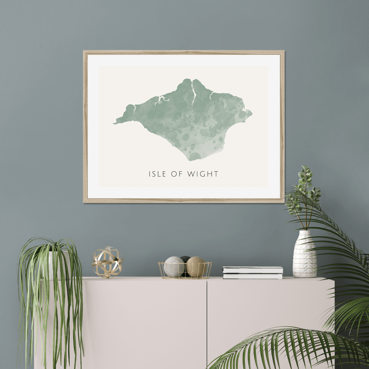Isle of Wight - Framed & Mounted Map