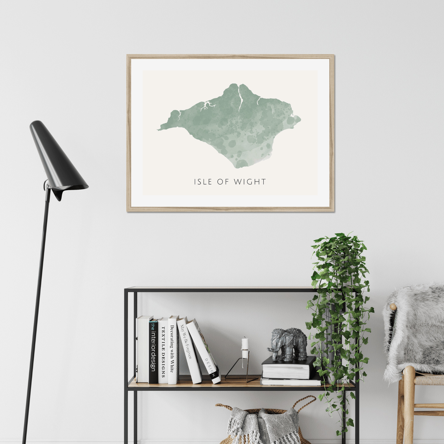Isle of Wight - Framed & Mounted Map