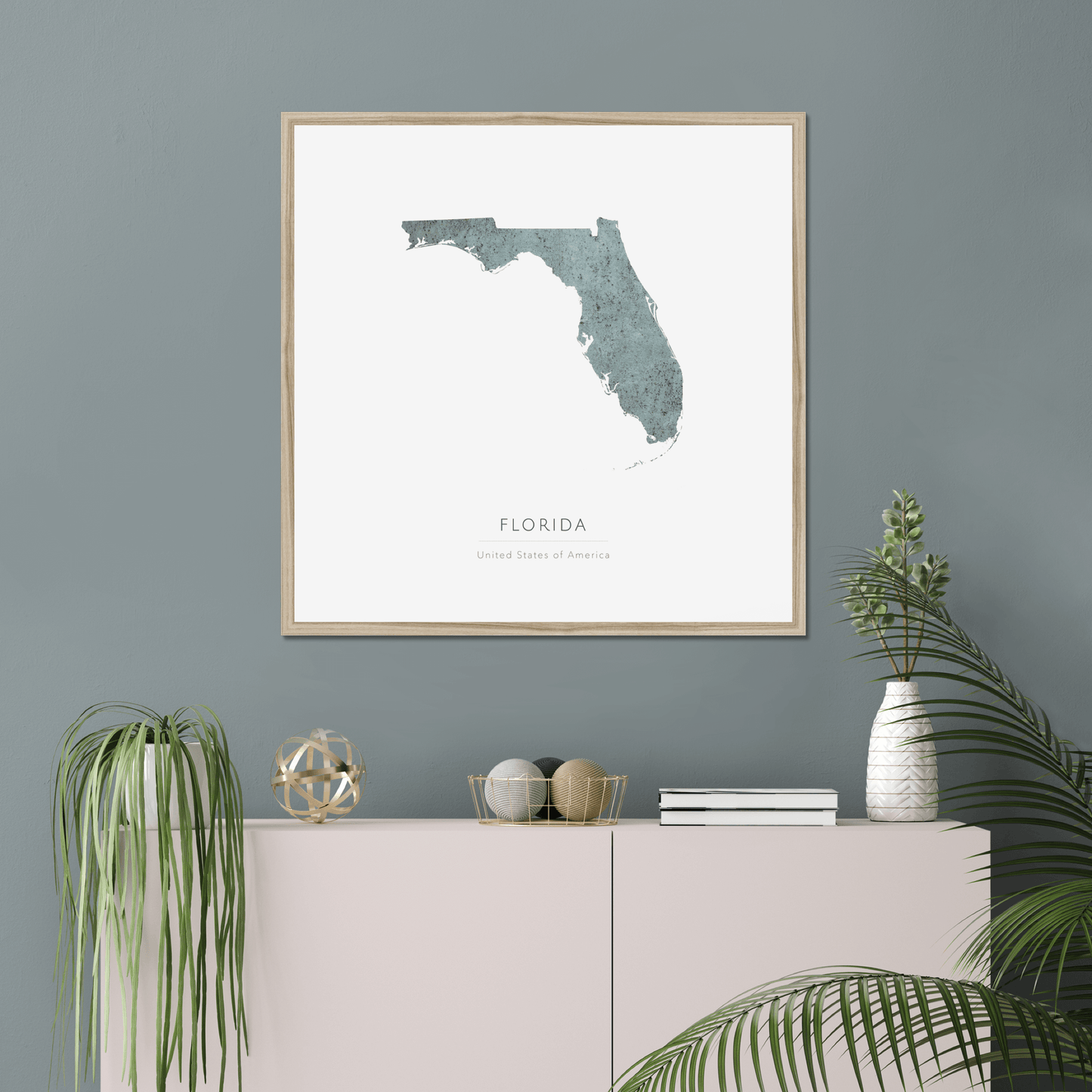 Florida - Framed & Mounted Map